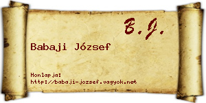 Babaji József névjegykártya